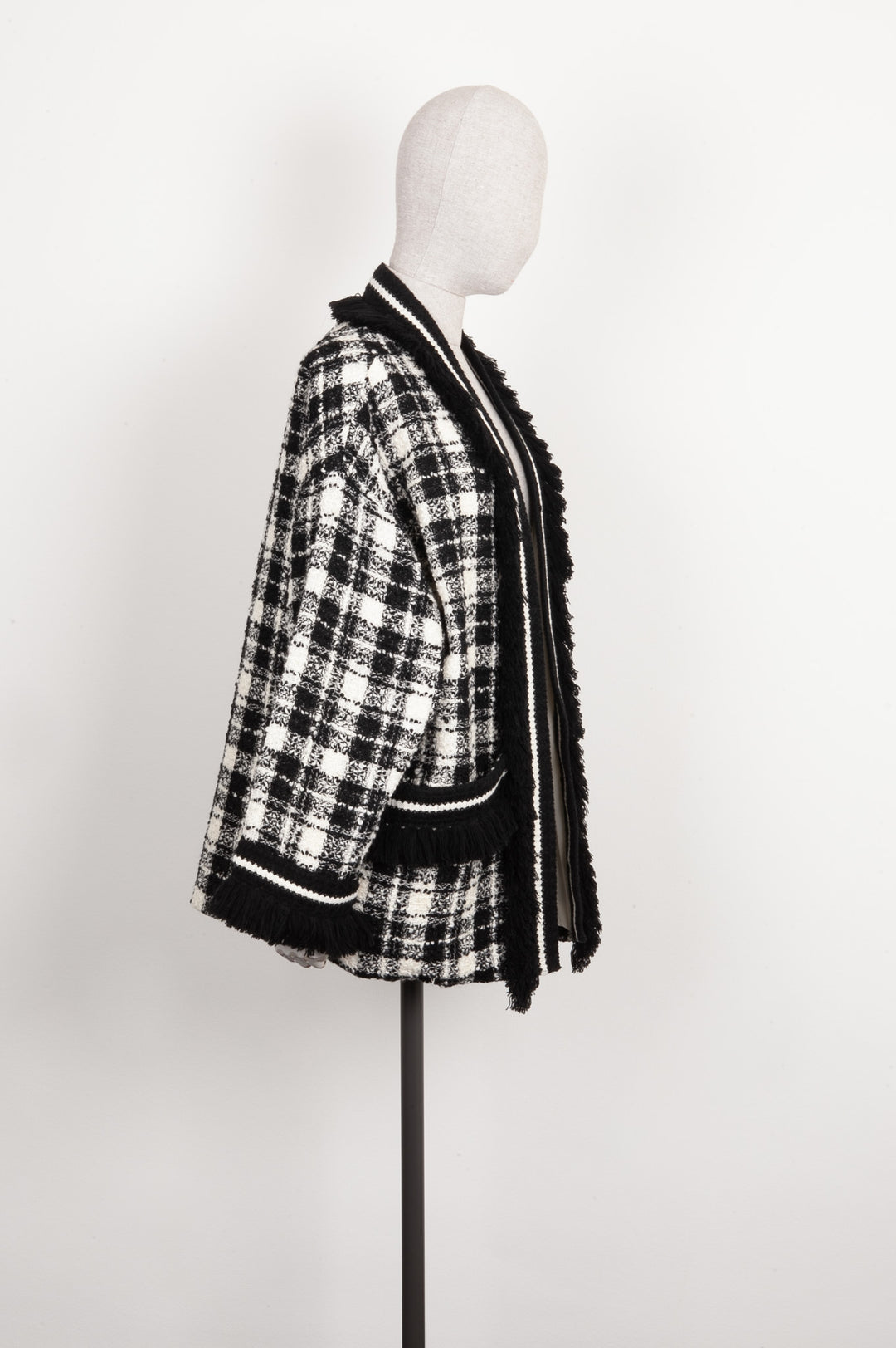 GUCCI Tweed Jacket Black White