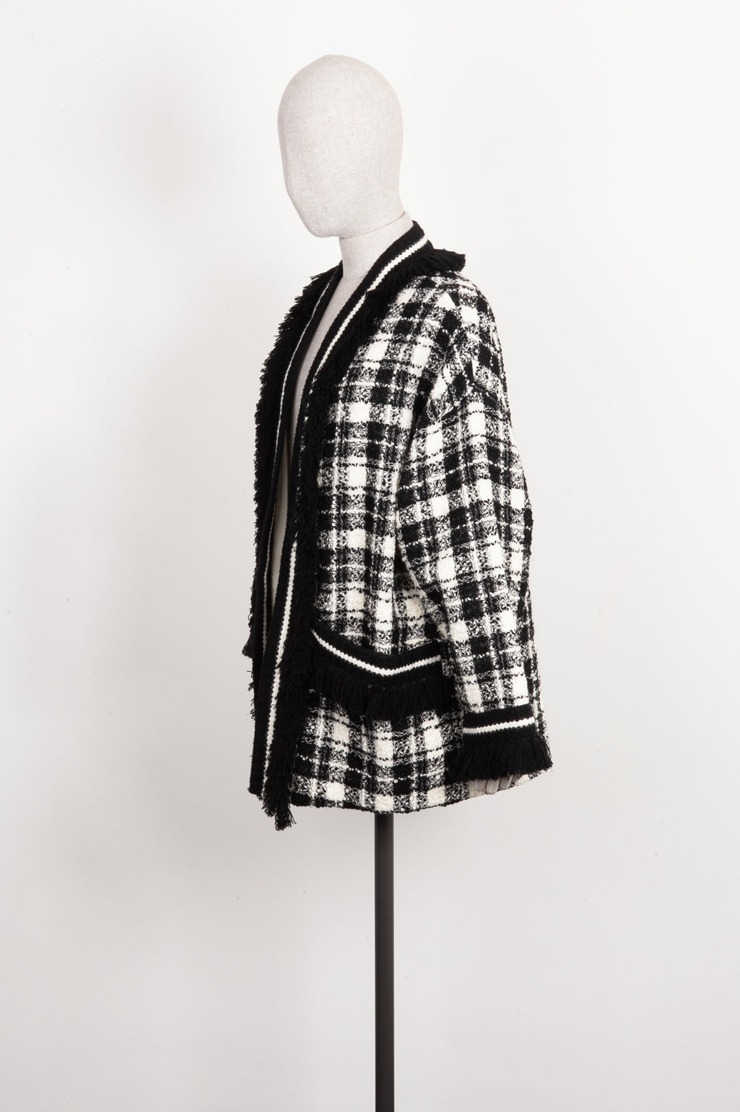 GUCCI Tweed Jacket Black White