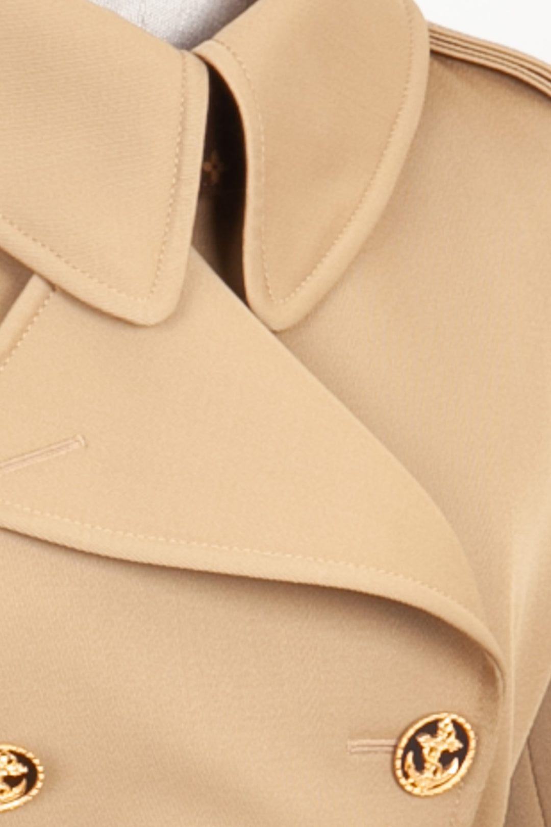 LOUIS VUITTON Trench Coat  with Anchor Buttons Beige