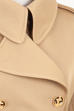 LOUIS VUITTON Trench Coat  with Anchor Buttons Beige