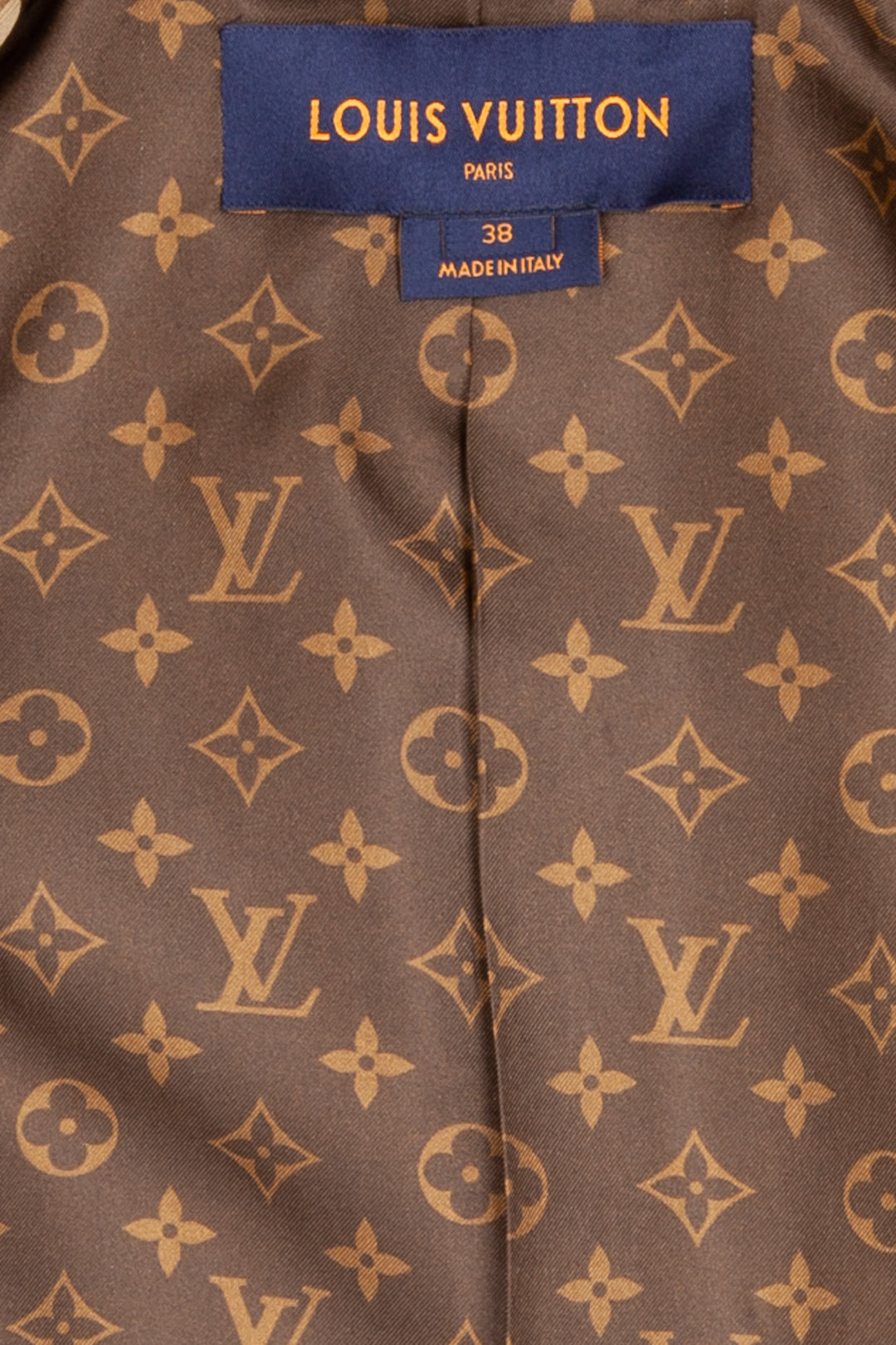 Louis Vuitton Anchor Button Lapel Coat Ink. Size 36