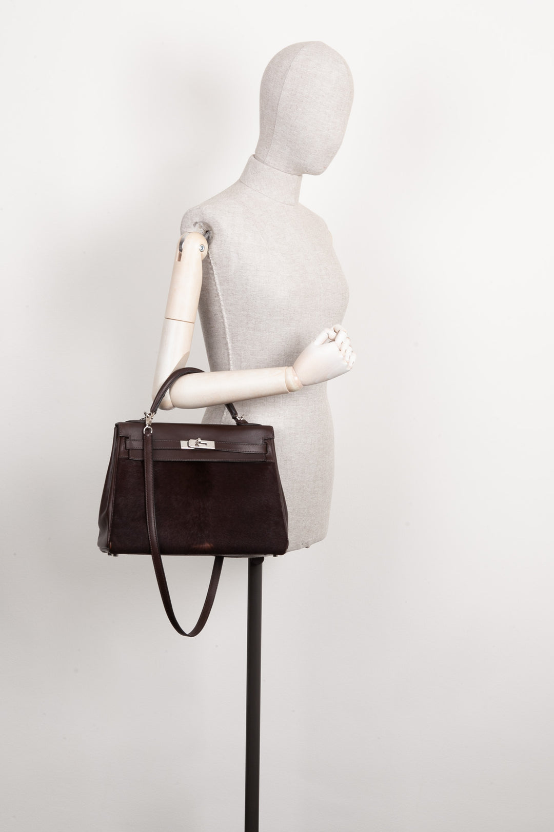 HERMÈS Kelly 32 Troika Evercalf plain