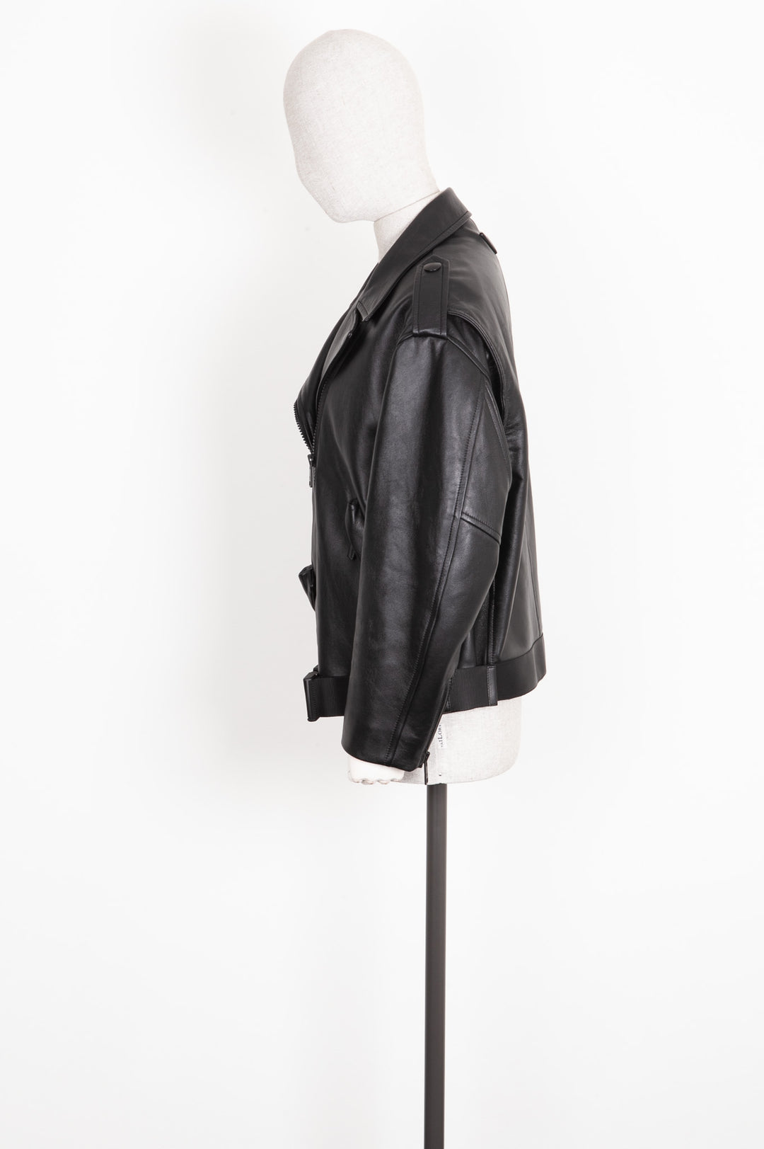 PRADA Biker Jacket Leather Black