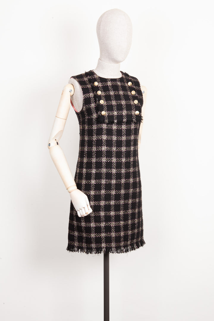 GUCCI Tweed Dress Black