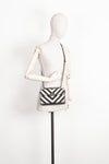 VALENTINO Rockstud Flip Lock Bag Black White