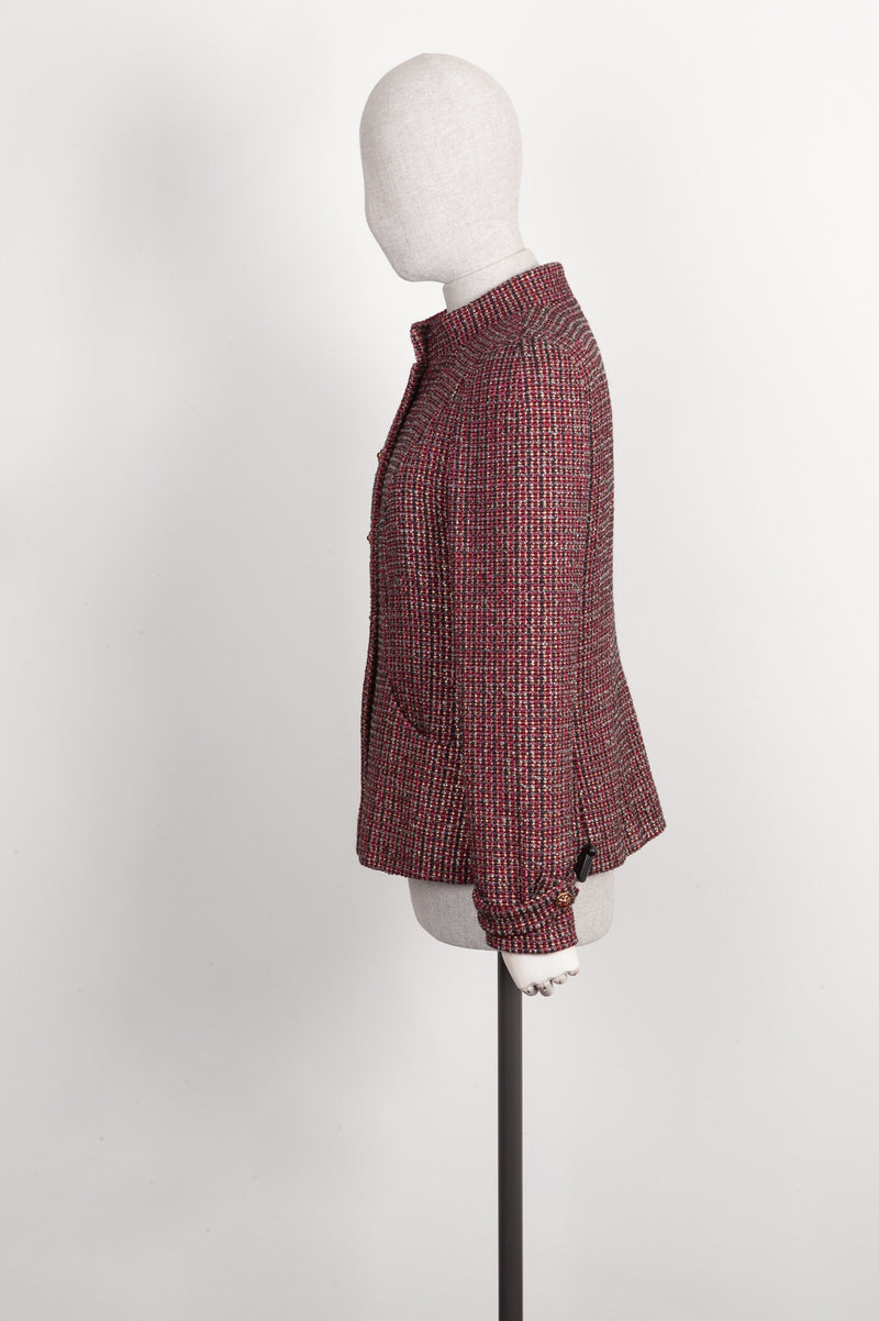 CHANEL Jacket Tweed Paris-Bombay Gold & Red