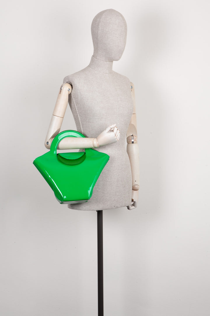 BOTTEGA VENETA Doll Bag Green Patent Leather