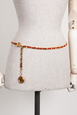 CHANEL Chain Belt with Medaillon Red