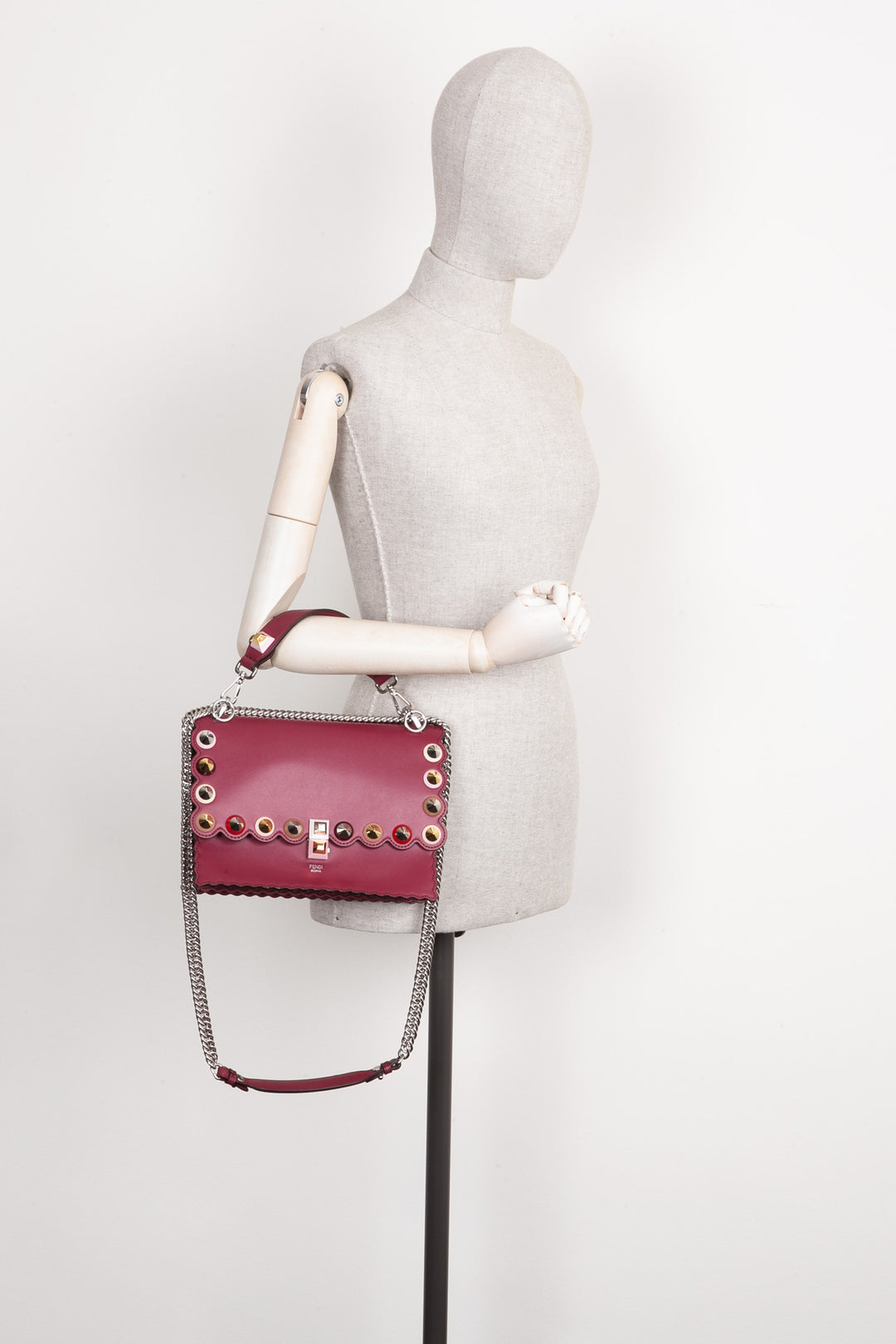 FENDI Kan I Medium Bag Burgundy