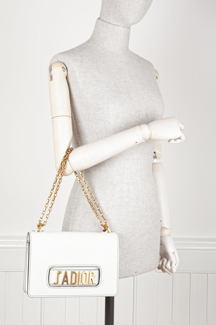 CHRISTIAN DIOR J'Adior Flap Bag White