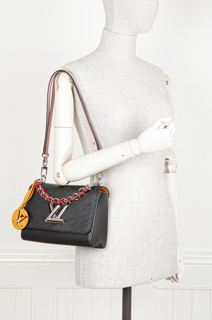 LOUIS VUITTON Twist MM Bag Epi Black