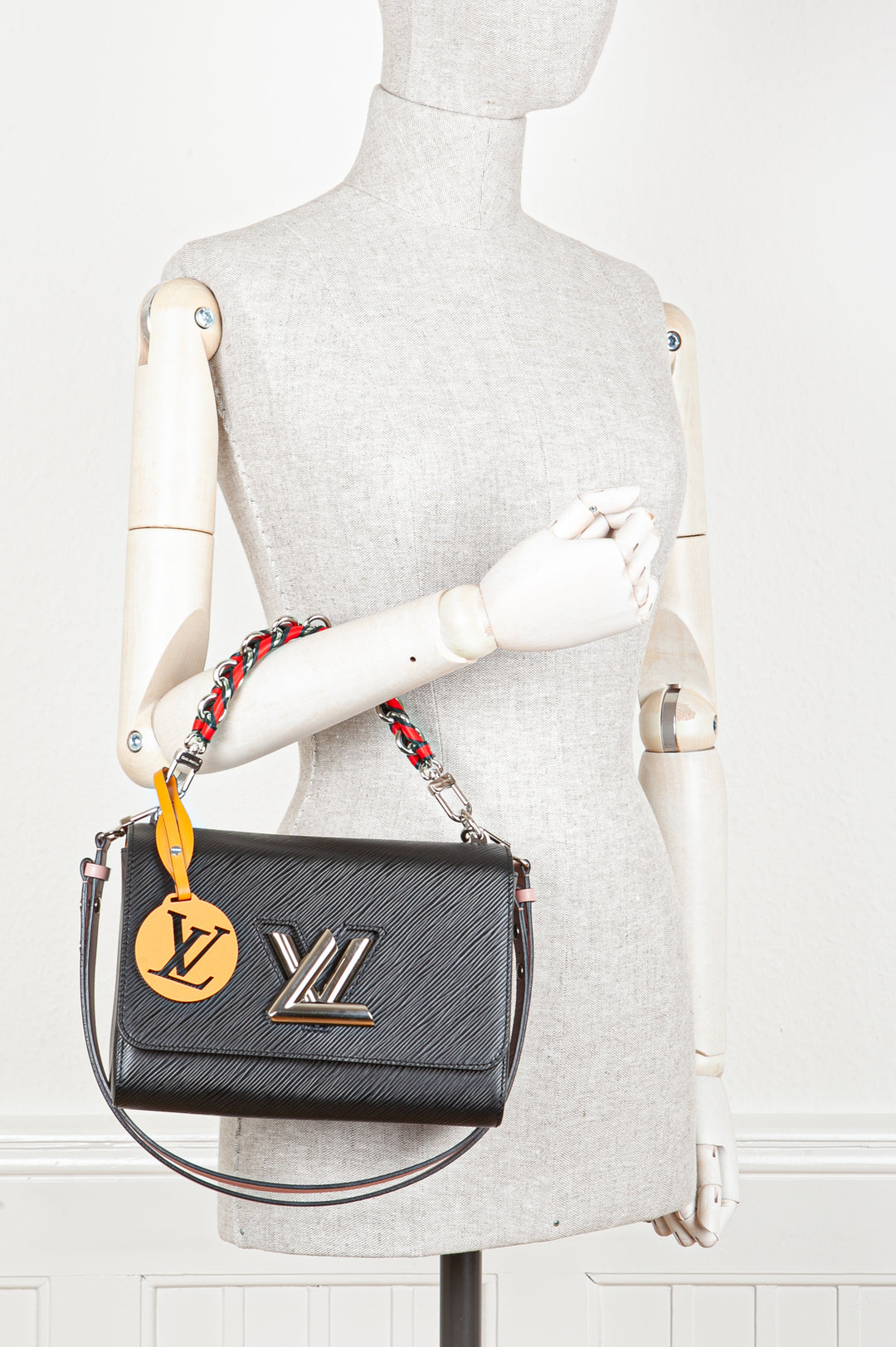 LOUIS VUITTON Twist MM Bag Epi Black