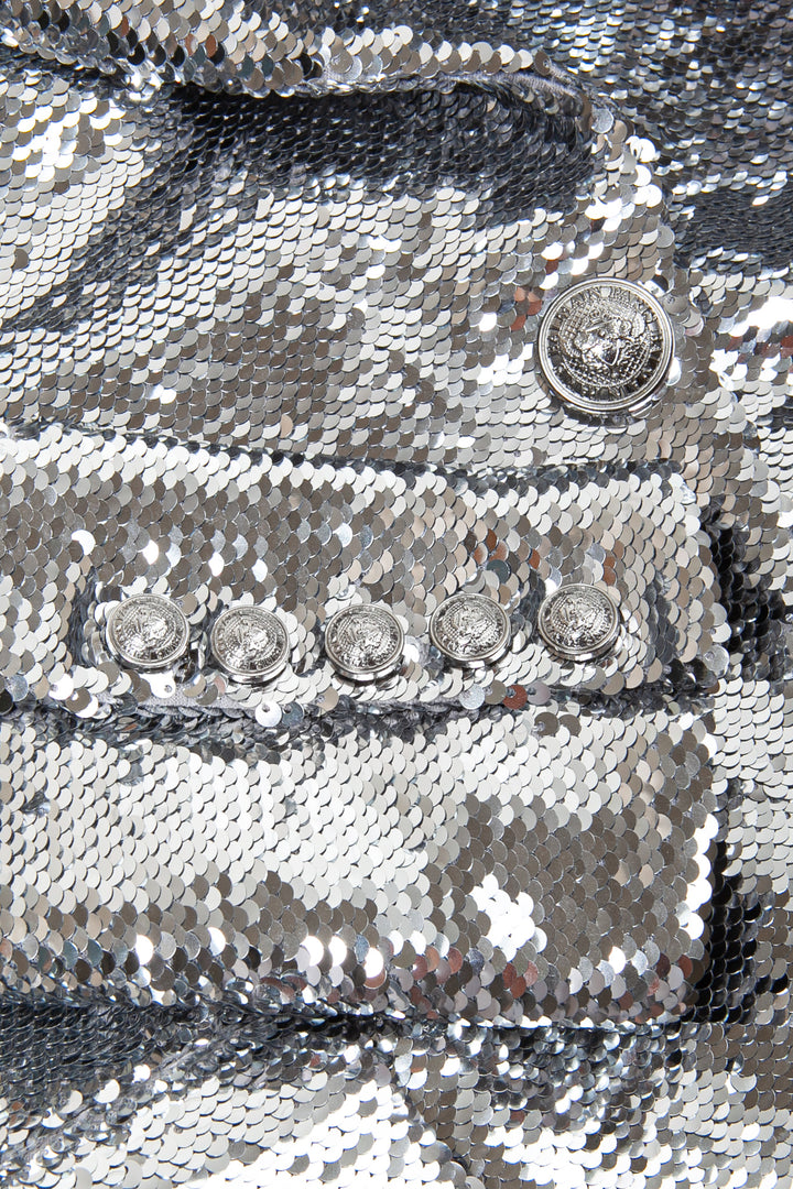 BALMAIN Jacket Sequin Silver