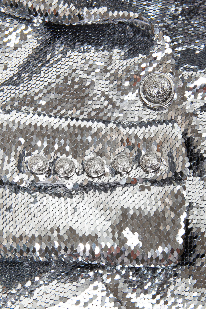 BALMAIN Veste Paillettes Argent