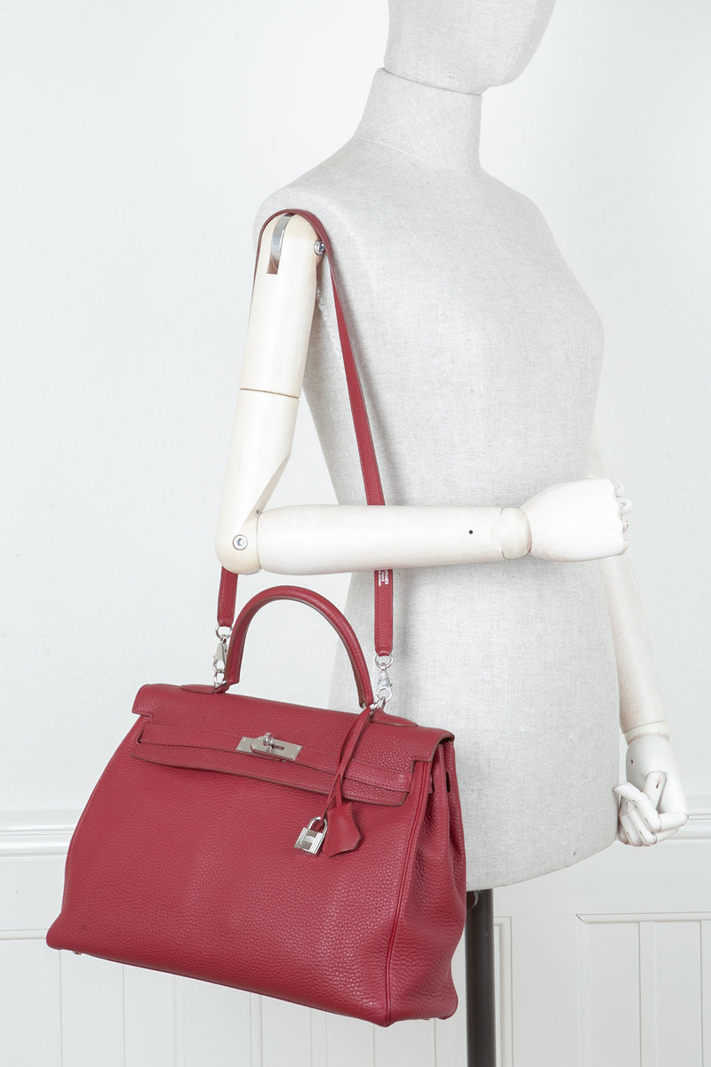 HERMÈS Kelly 35 Togo Grenat