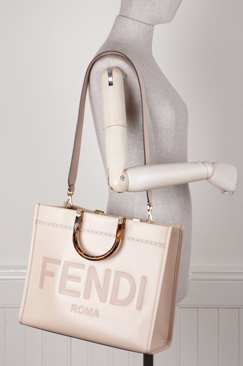 FENDI Sunshine Tote Bag Powder