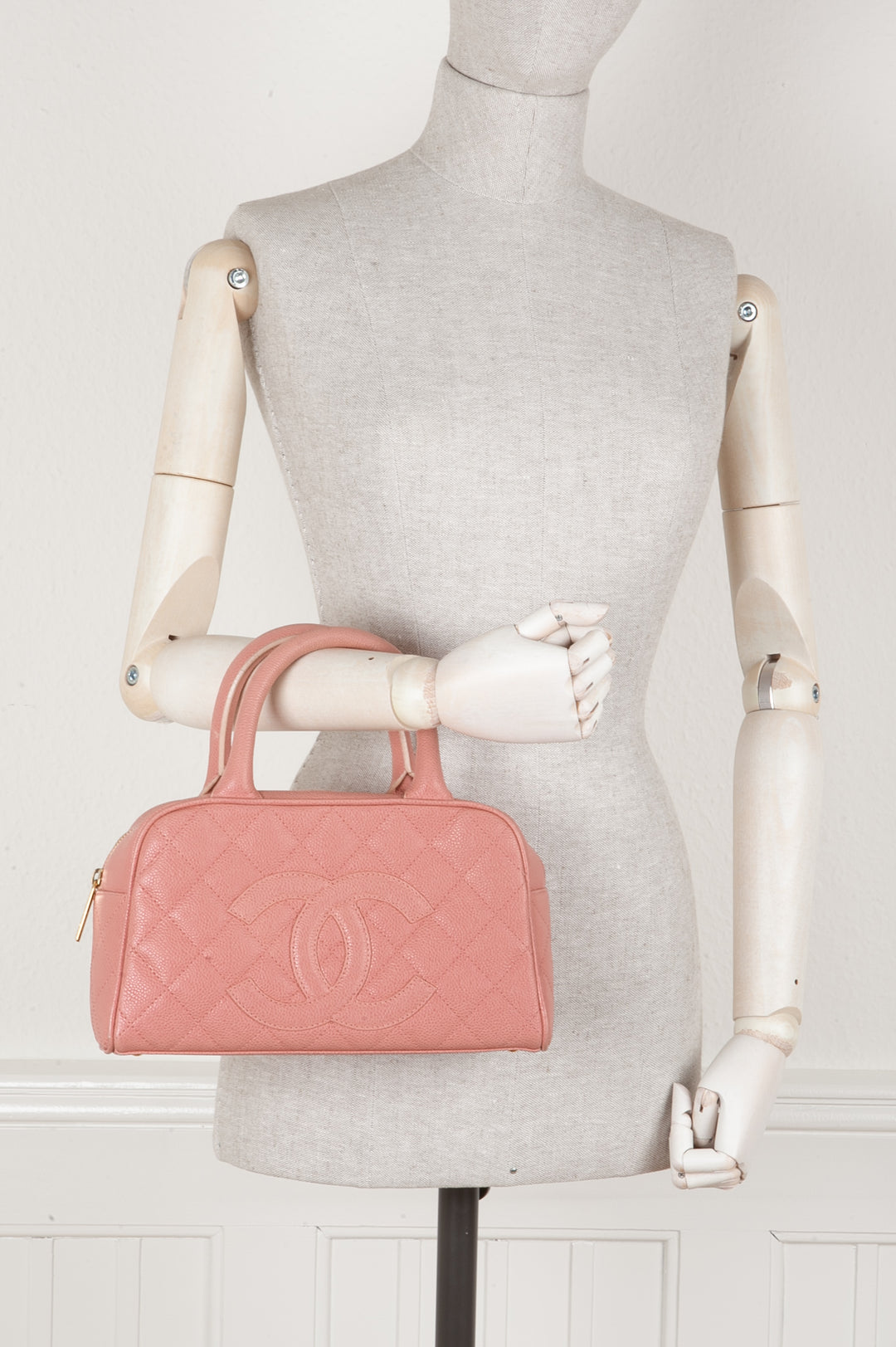 CHANEL Timeless Bowling Bag Caviar Pink