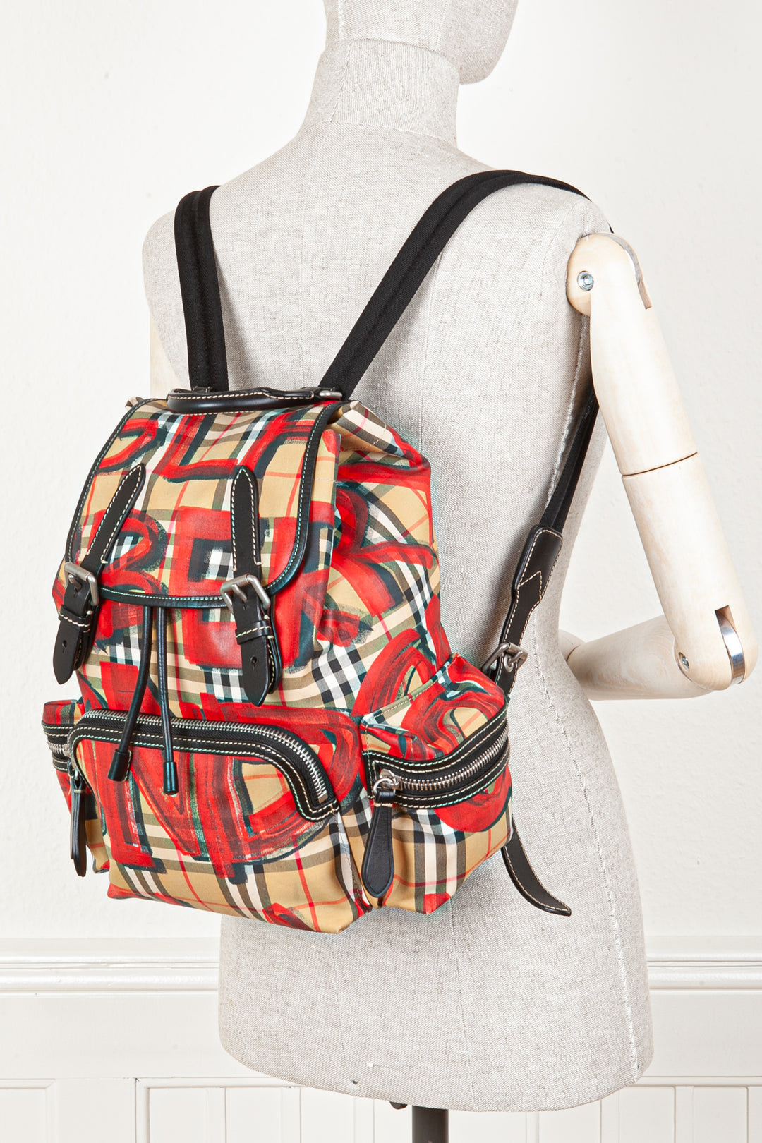 BURBERRY Graffiti Backpack Nylon Nova Check