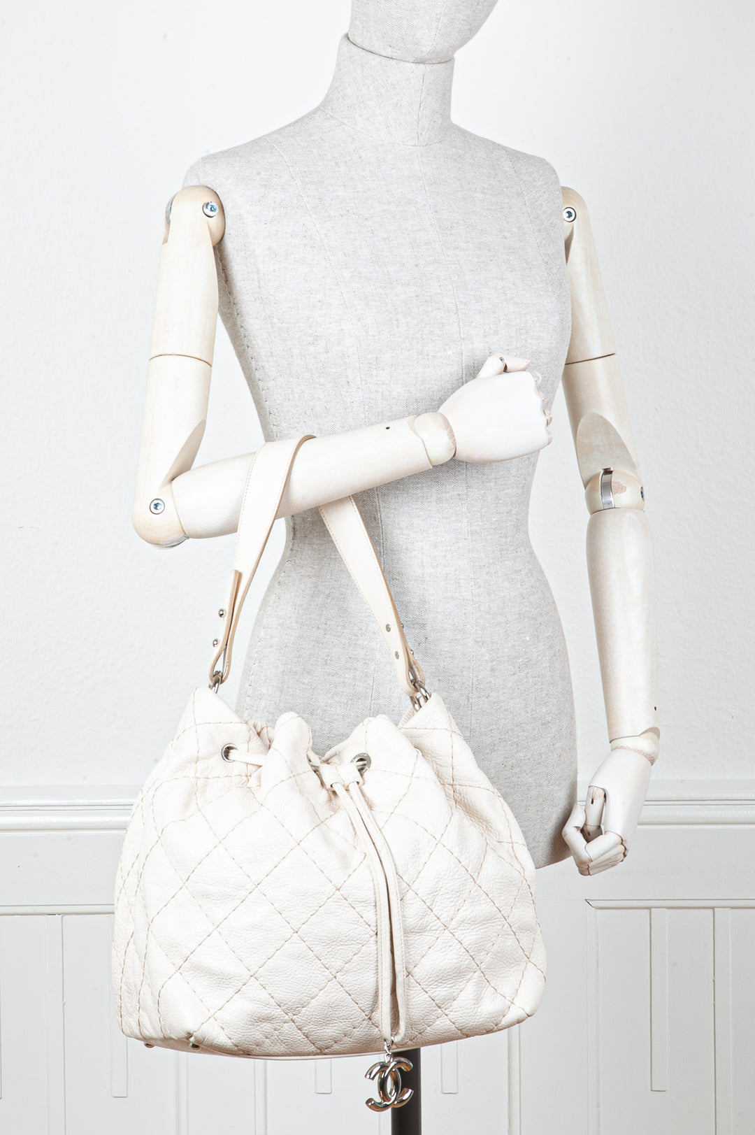 CHANEL On The Road Bucket Bag Ivory