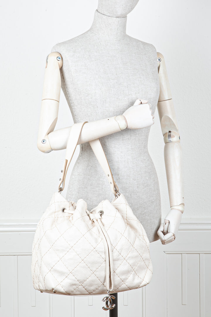 CHANEL On The Road Bucket Bag Ivory