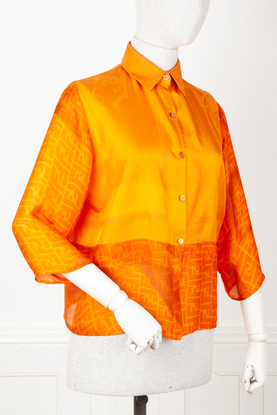 REAWAKE ATELIER Hermès/Fendi Top Orange
