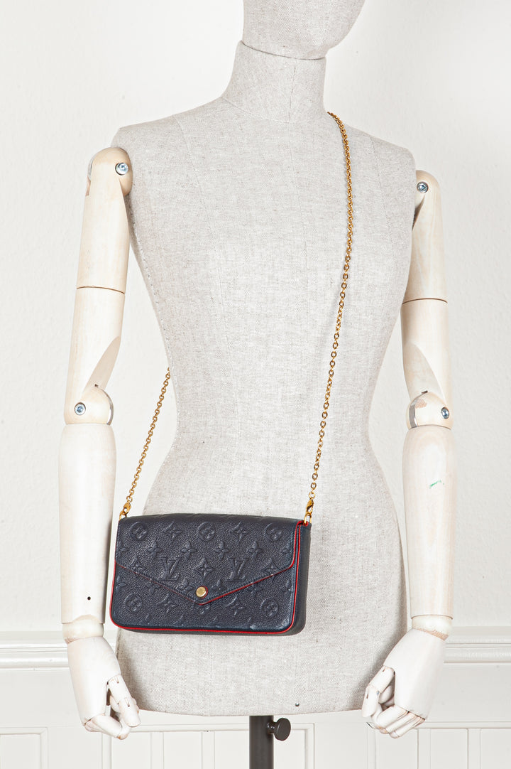 LOUIS VUITTON Felicie Pochette MNG Empreinte Navy