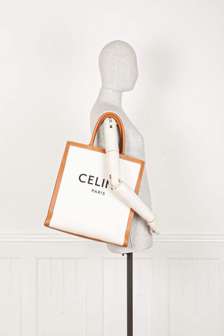 CELINE vertical shopper canvas