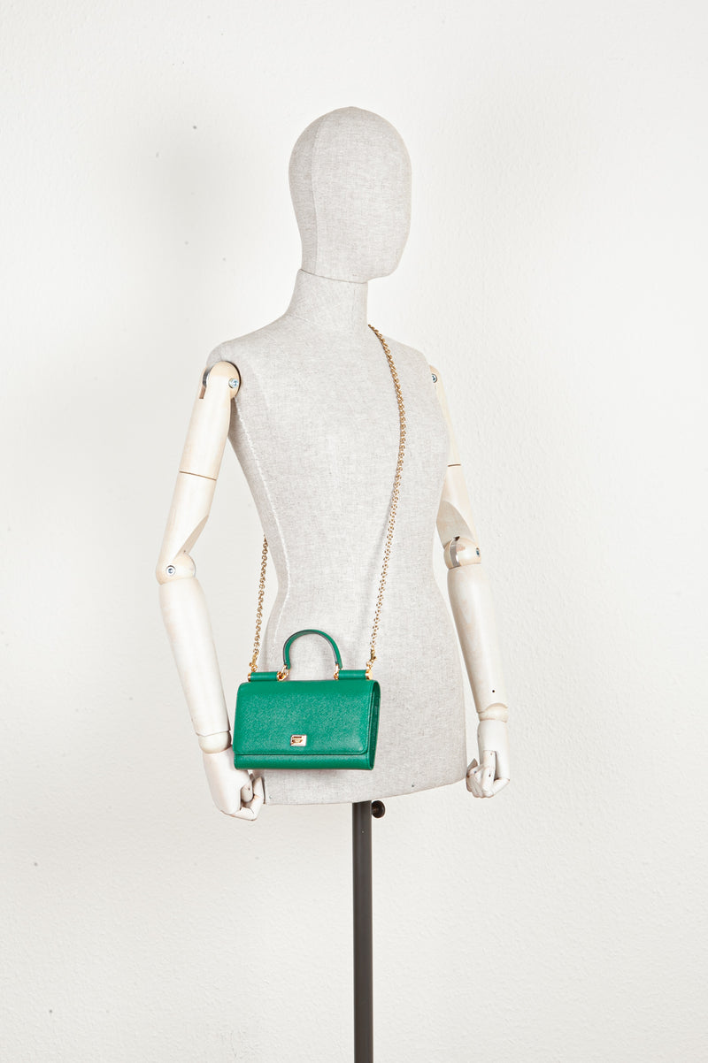 DOLCE&GABBANA Miss Sicily Wallet on Chain Green