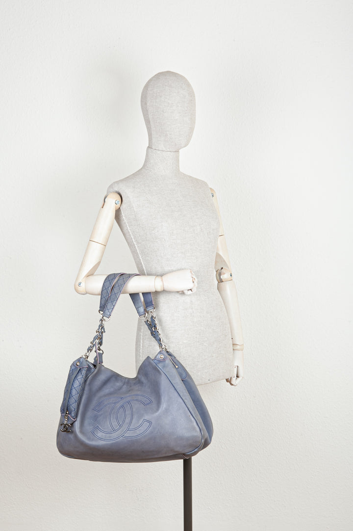 CHANEL Edgy Hobo Bag Blue