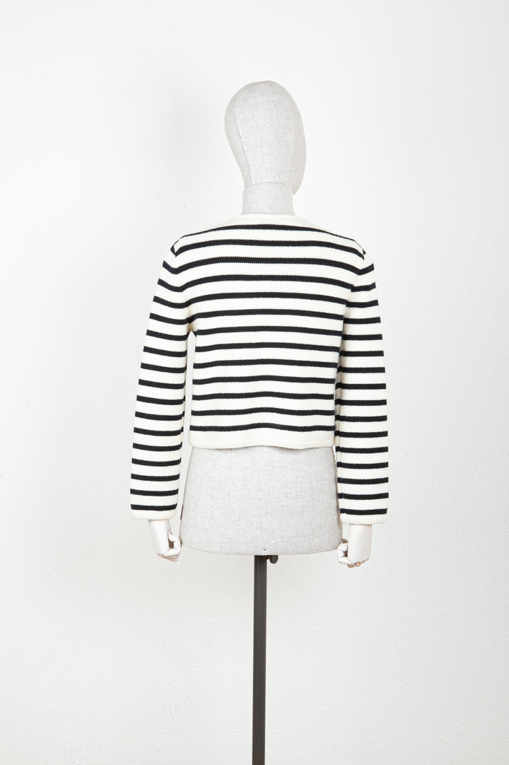 CELINE Chasseur Knit Jacket Stripes