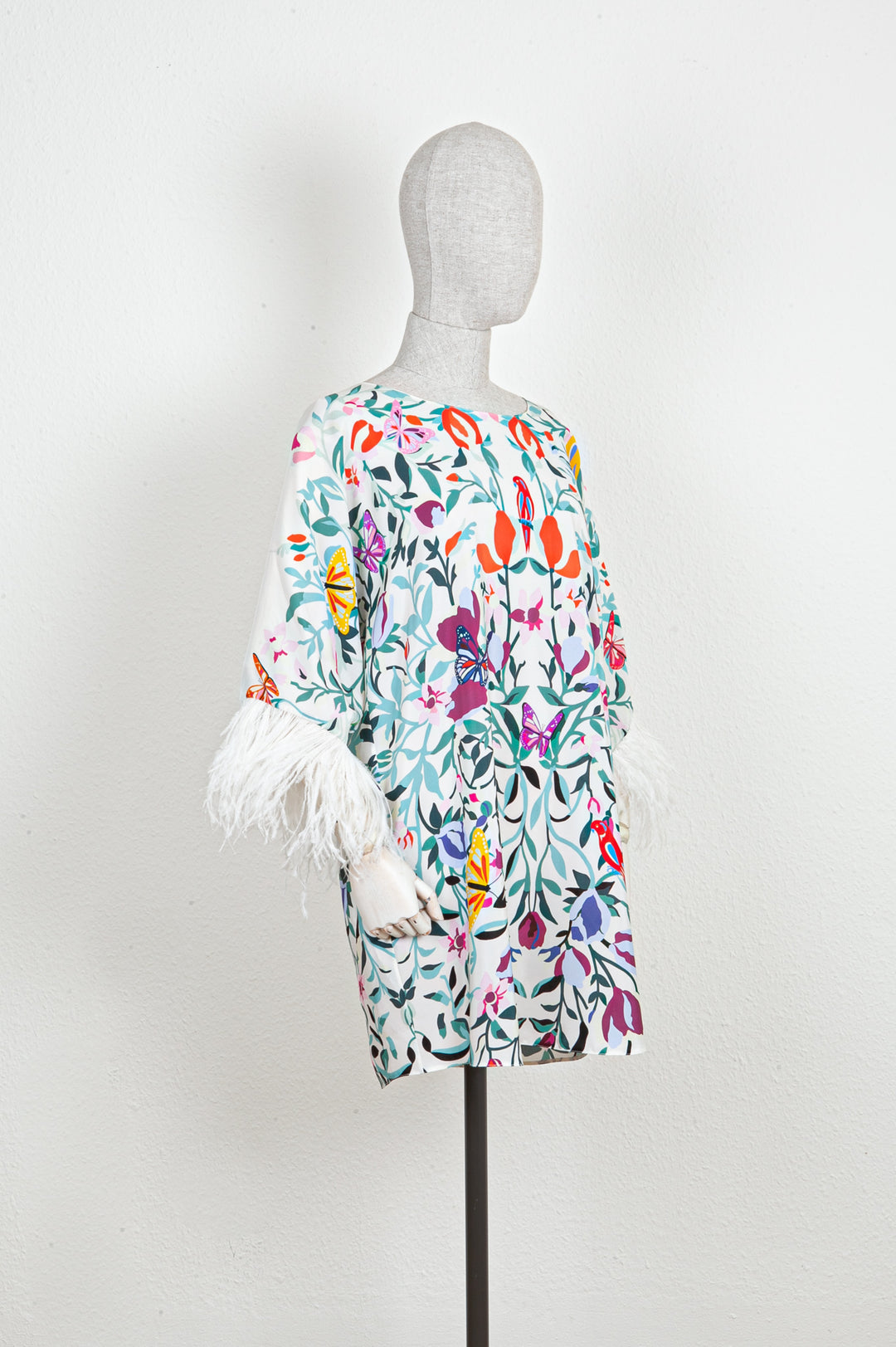 VALENTINO Dress Silk Feathers