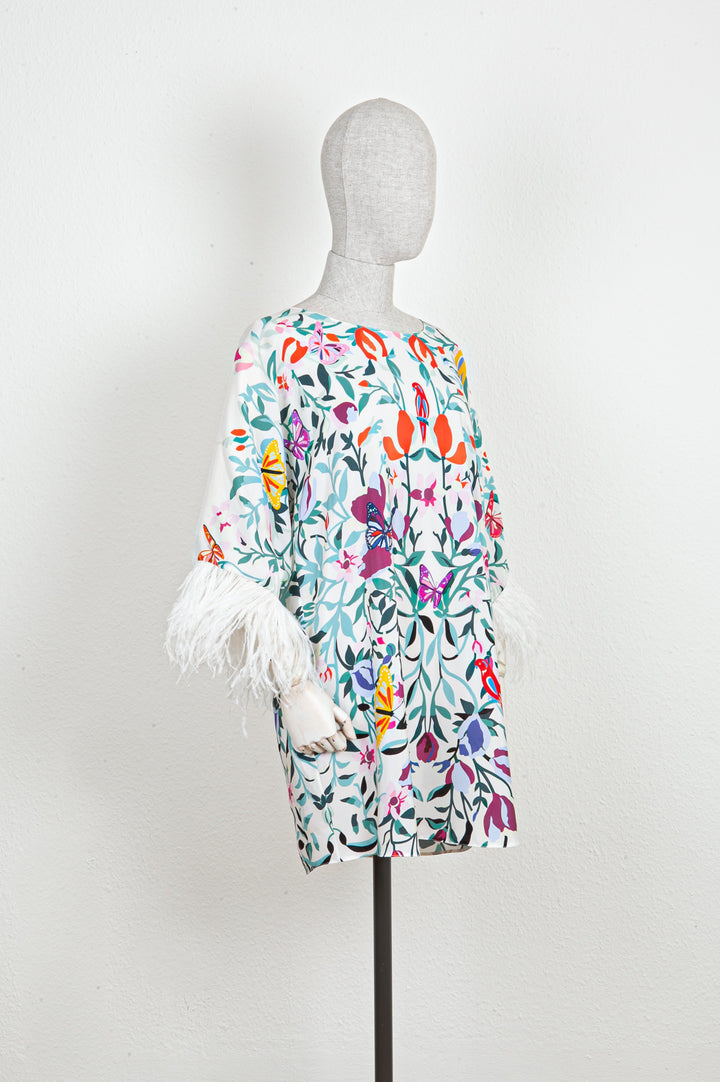 VALENTINO Dress Silk Feathers