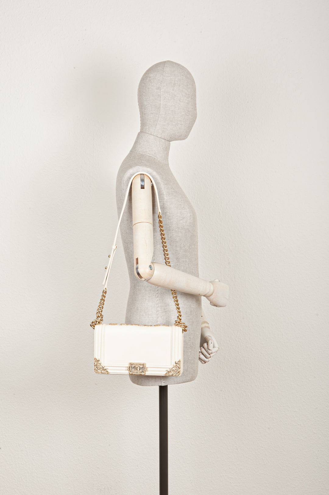 CHANEL Medium Boy Bag Ivory