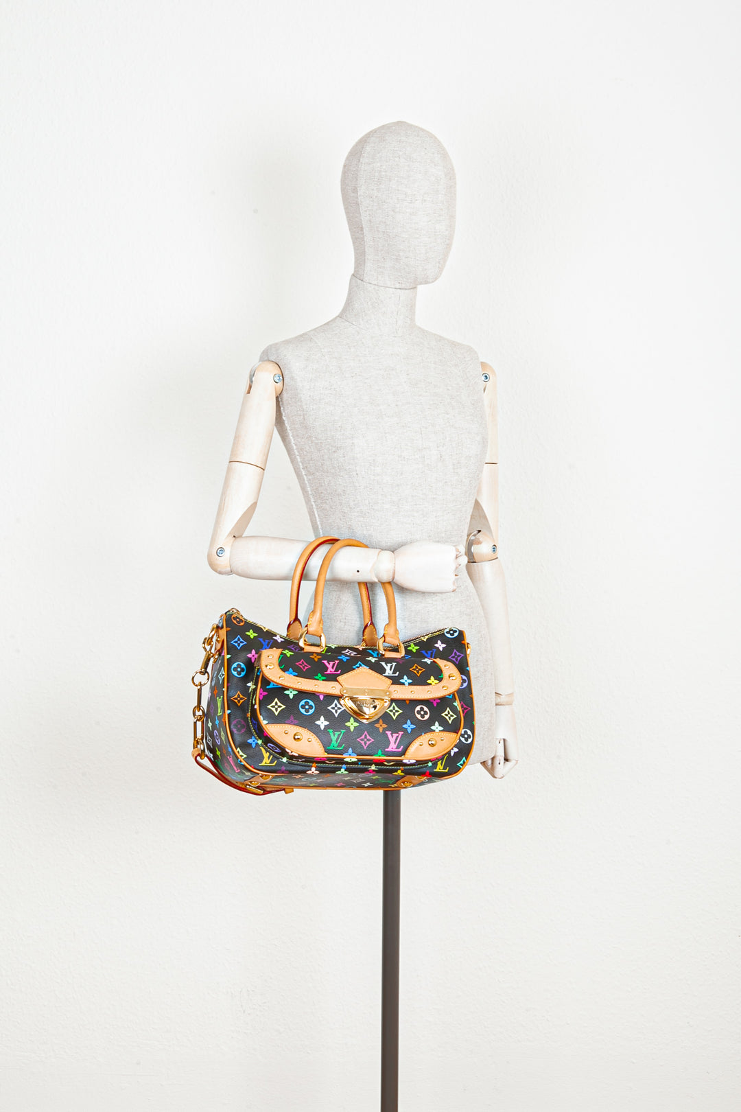 LOUIS VUITTON Rita Bag Murakami Multicolor Black Canvas MNG