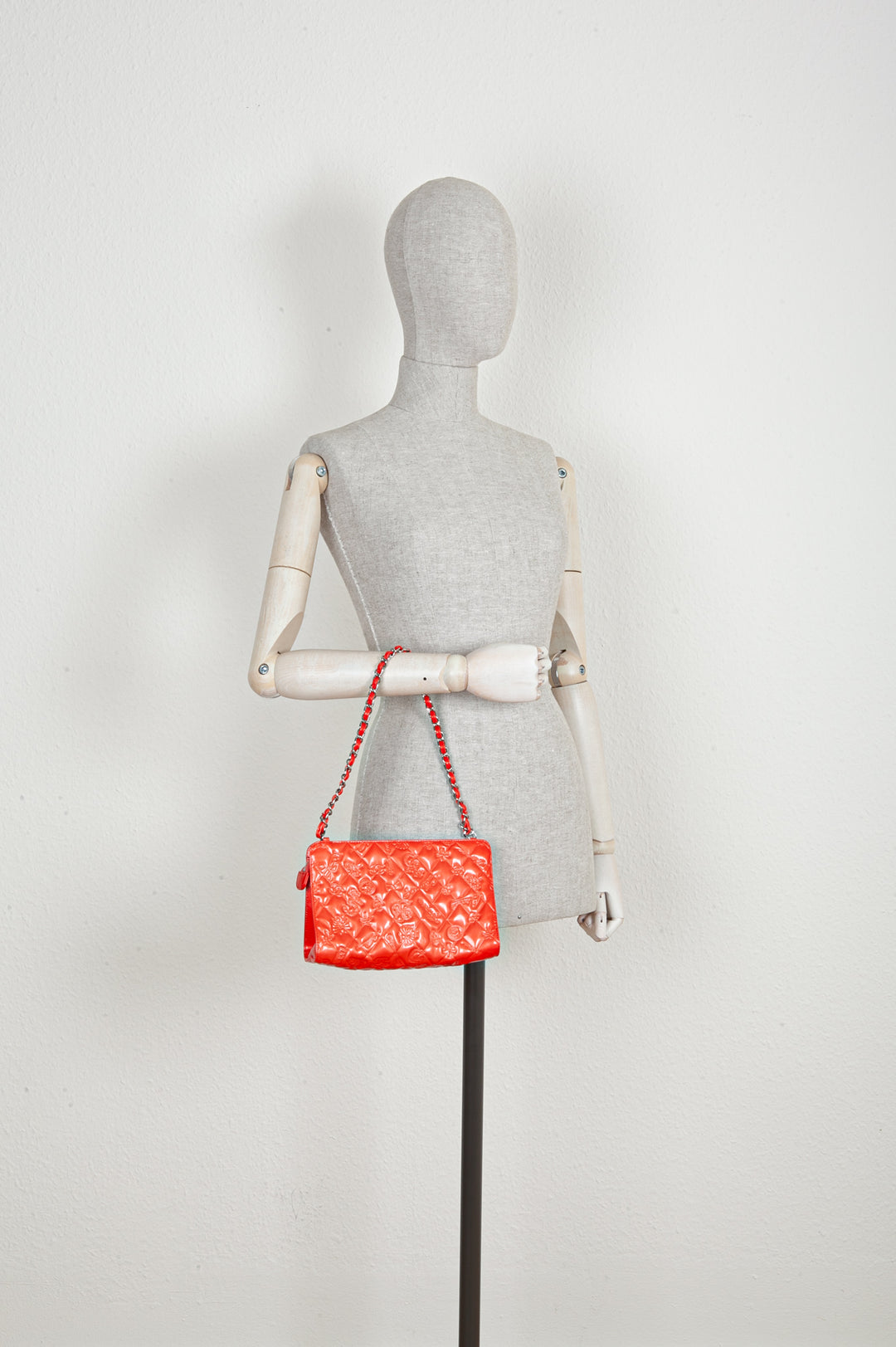 CHANEL Mademoiselle Bag Patent Coral