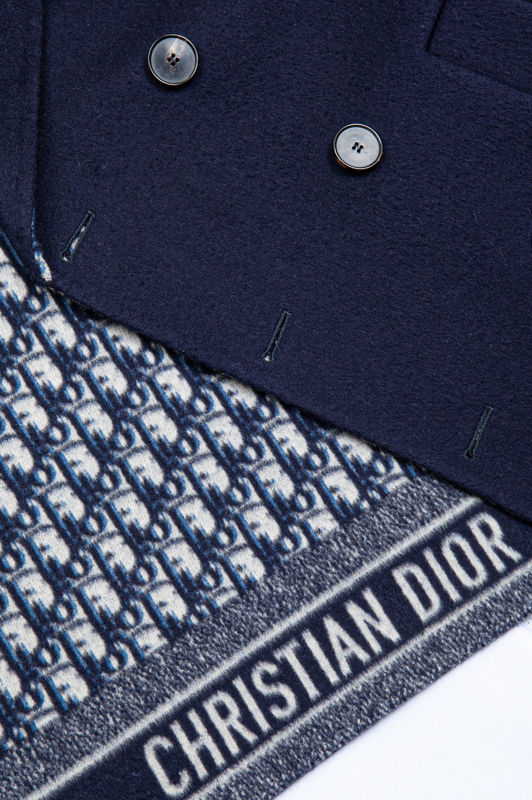 CHRISTIAN DIOR Peacoat Wool Blue