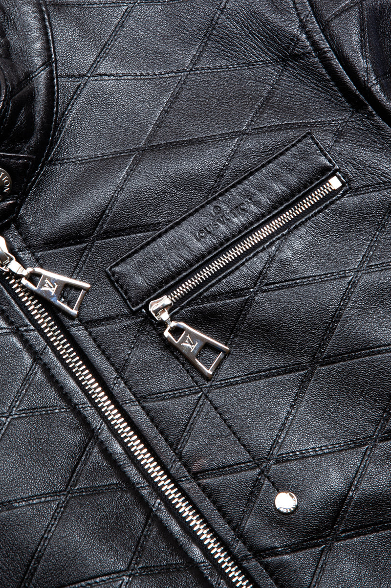 LV x YK Metal Studs Metallized Leather Jacket  Ready to Wear  LOUIS  VUITTON