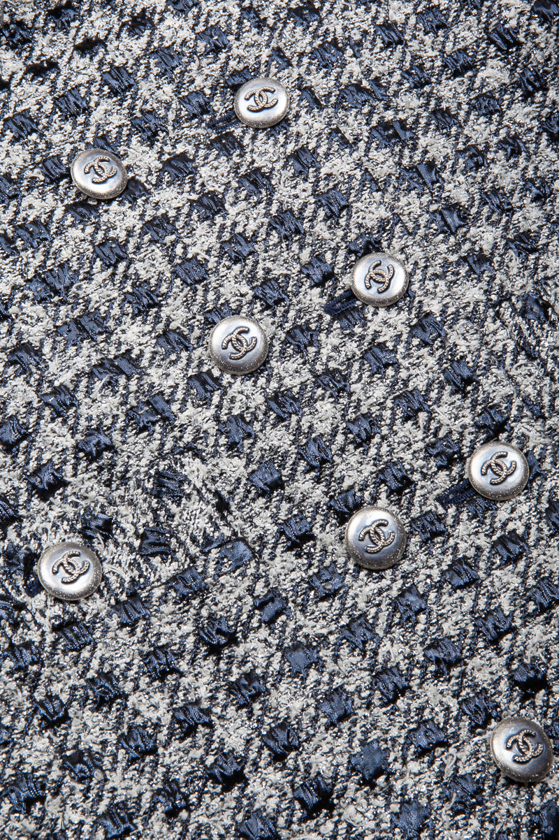 CHANEL Tweed Jacket 20P Navy