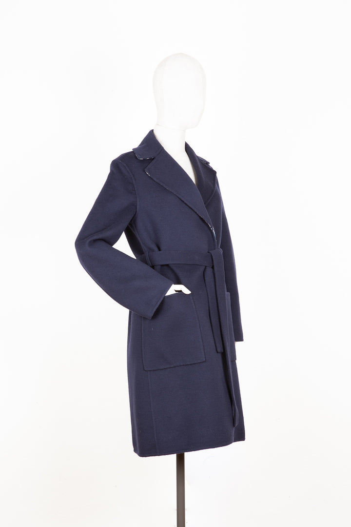 CHRISTIAN DIOR Double Sided Wool Coat Navy