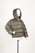 LOUIS VUITTON Hooded Quilted Puffer Jacket Green
