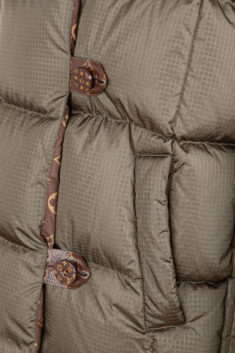 LOUIS VUITTON Hooded Quilted Puffer Jacket Green