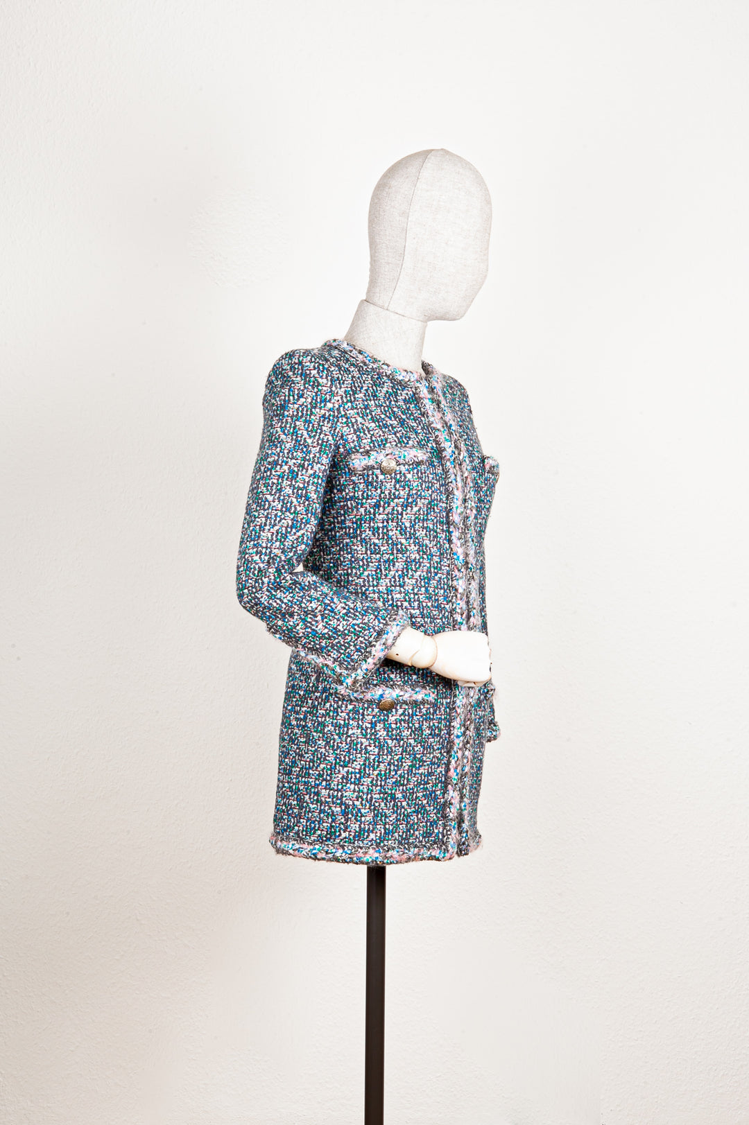 CHANEL Coat Fantasy Tweed