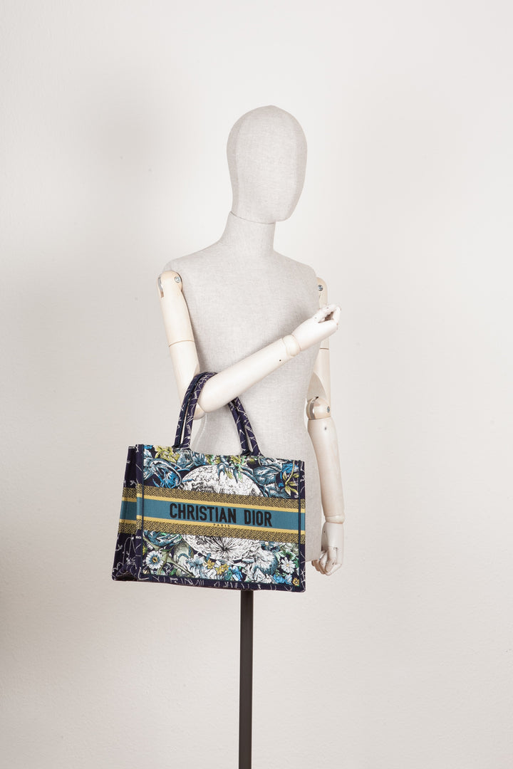 CHRISTIAN DIOR Book Tote Moyen Bleu Foncé