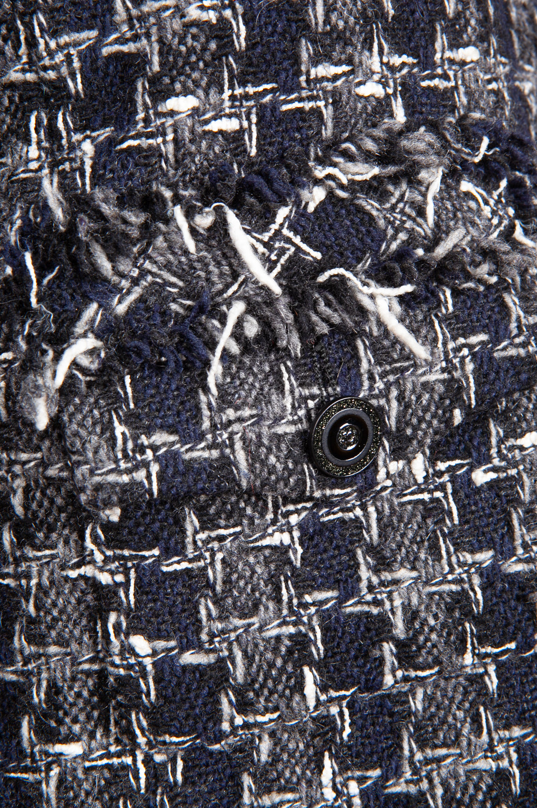 CHANEL Jacket Tweed Navy Grey