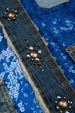 LOUIS VUITTON Denim Jacket Sequins SS 2005