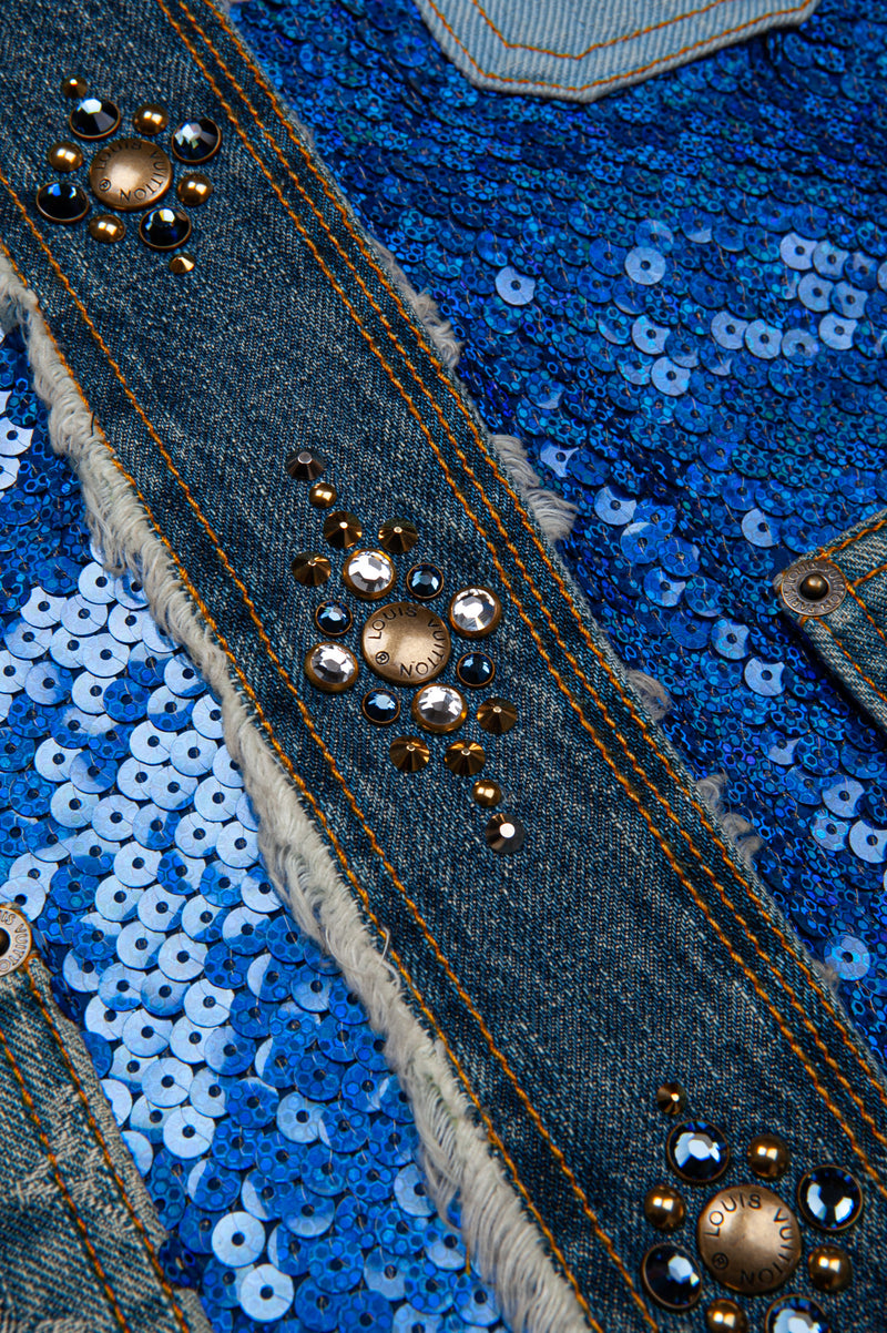 LOUIS VUITTON Denim Jacket Sequins SS 2005