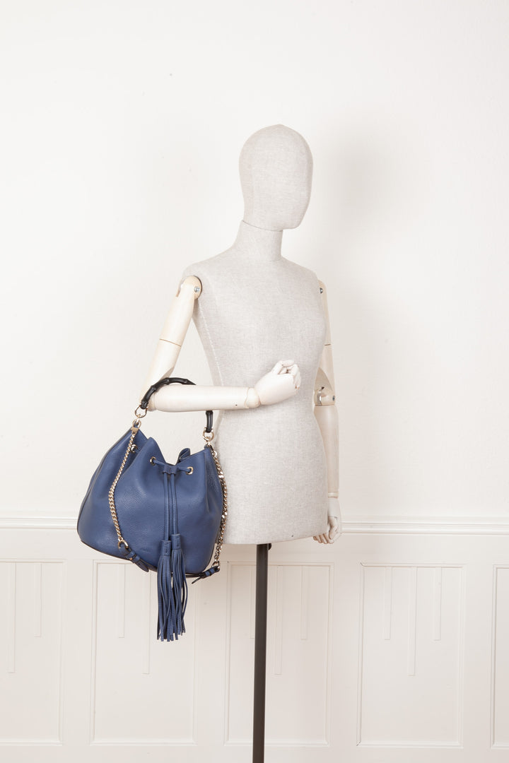 Sac seau en bambou GUCCI Bleu