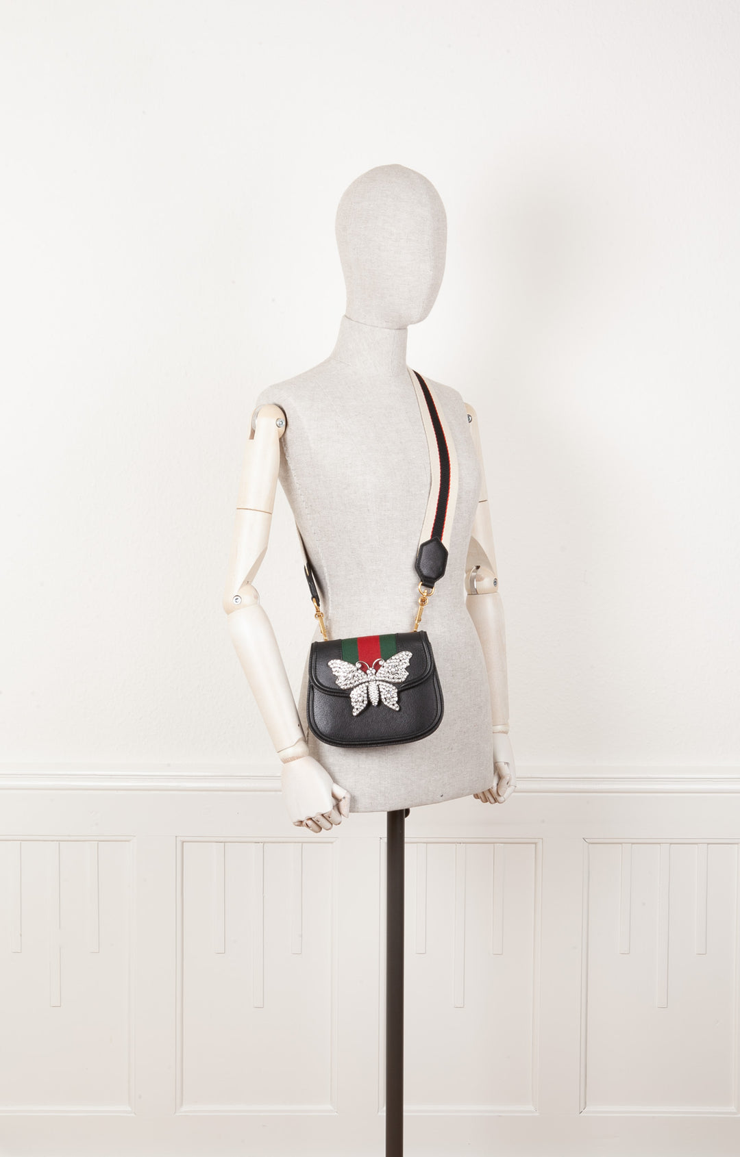 GUCCI Totem Butterfly Bag Small Black