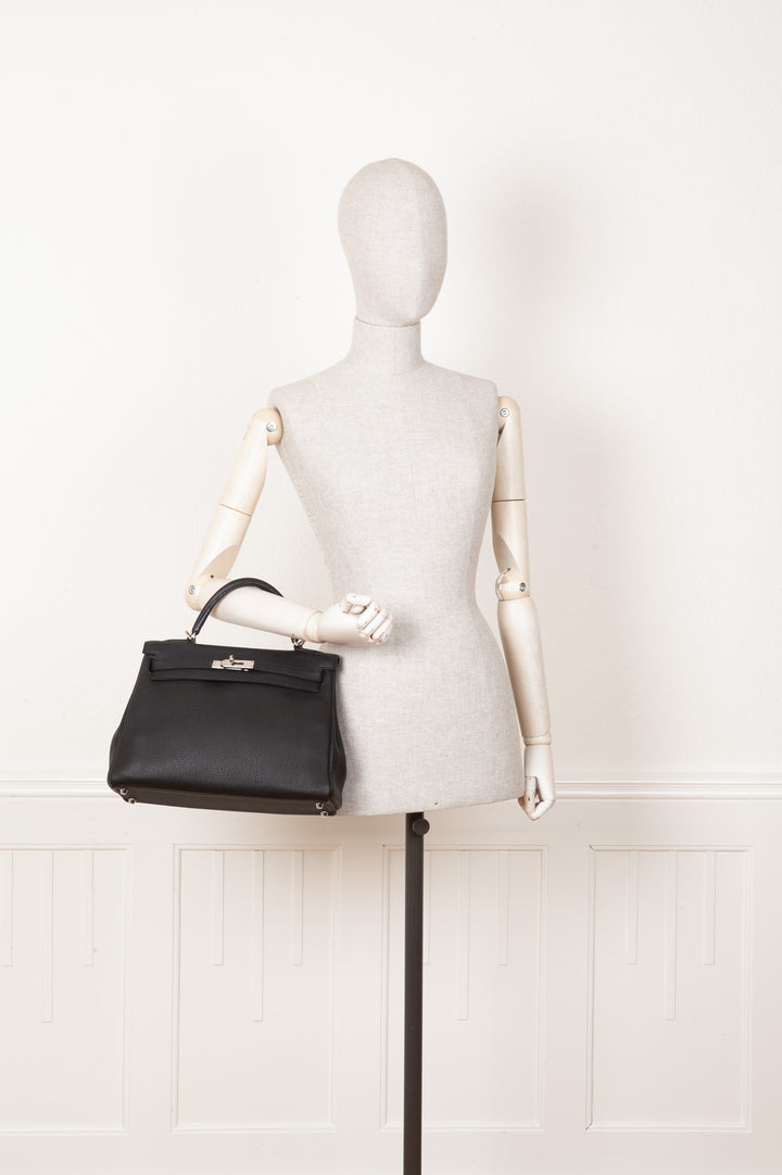 HERMÈS Kelly 32 Togo Black 2007