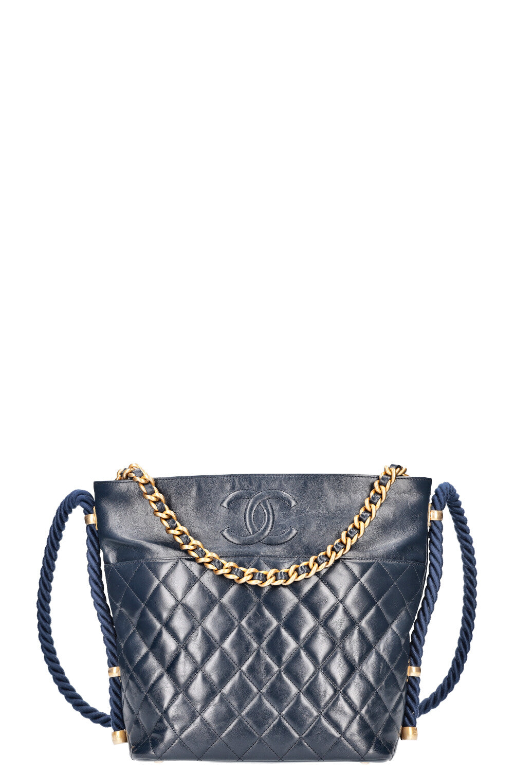 CHANEL En Vogue Hobo Bag Navy REAWAKE